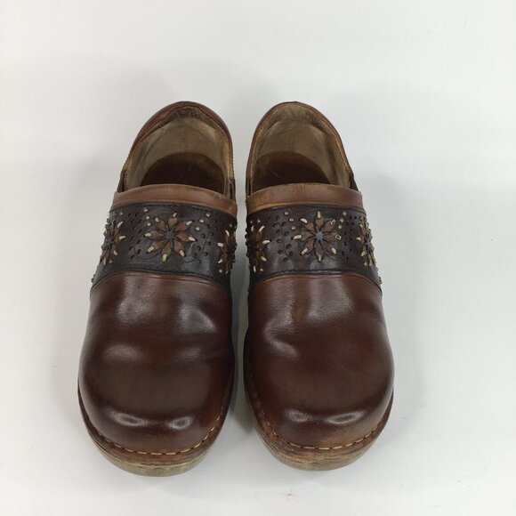 Ariat Bella Brown Leather Slip on Clogs Size 7.5 - Picture 3 of 16